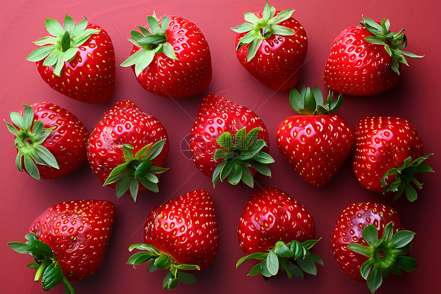 美味的红草莓图片