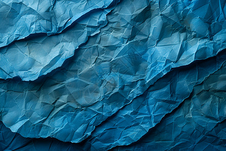 蓝色纸质背景褶皱的纸张背景