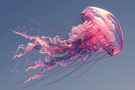 粉色海洋生物梦幻的海洋生物插画