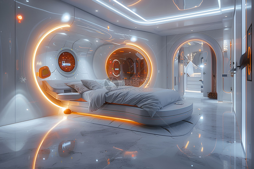 未来智能卧室图片