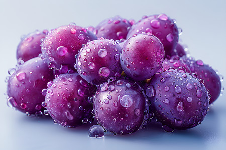 紫色葡萄边框美味的葡萄背景