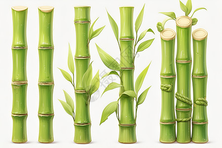 清新的绿色竹子背景图片