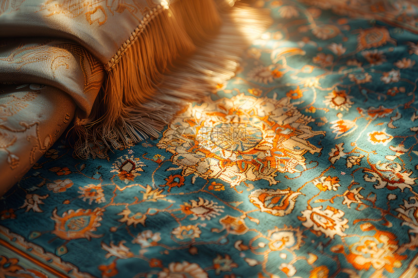 手工编织地毯的艺术之美图片