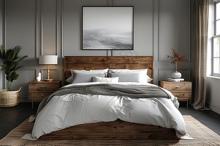 木床清新的卧室设计设计图片