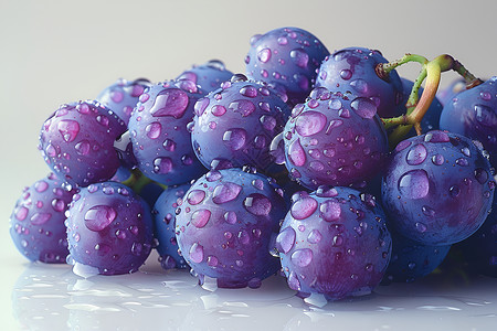 鲜美的葡萄带有水珠葡萄高清图片