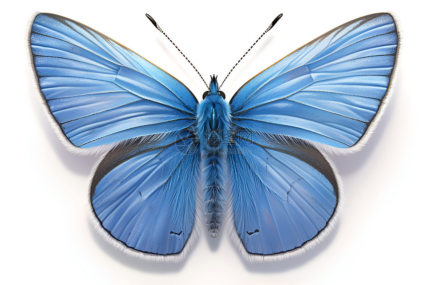 淡雅的蓝蝴蝶图片