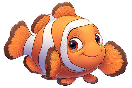 可爱的鱼类插画背景图片