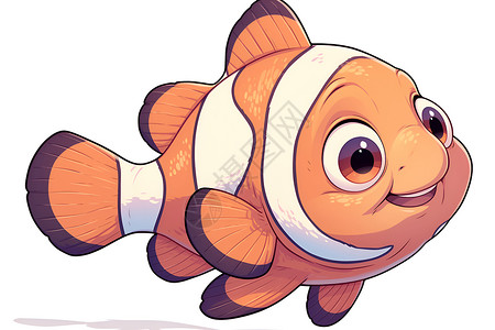 可爱的小鱼插画背景图片