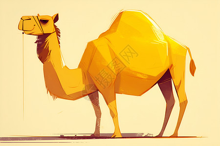 可爱的黄色骆驼高清图片