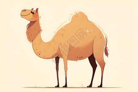 骆驼设计素材沙漠中的骆驼插画