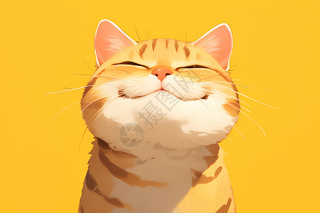 虎头枕顽皮可爱的虎斑猫插画