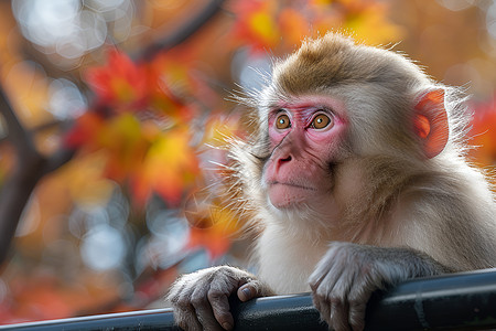 猴子凝视镜头高清图片