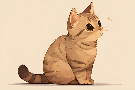 萌萌的猫咪可爱虎斑高清图片