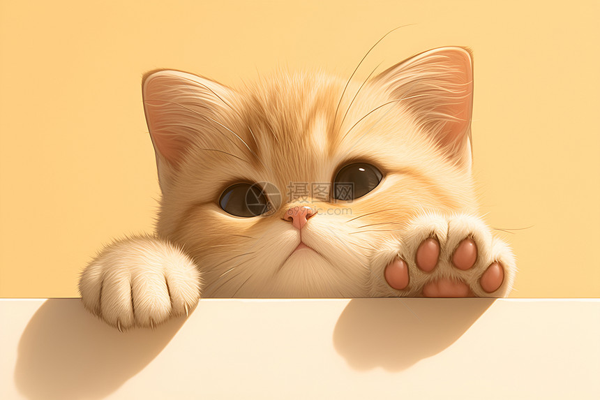 可爱猫咪的小爪子图片