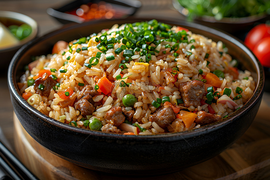 美味的食物炒饭图片