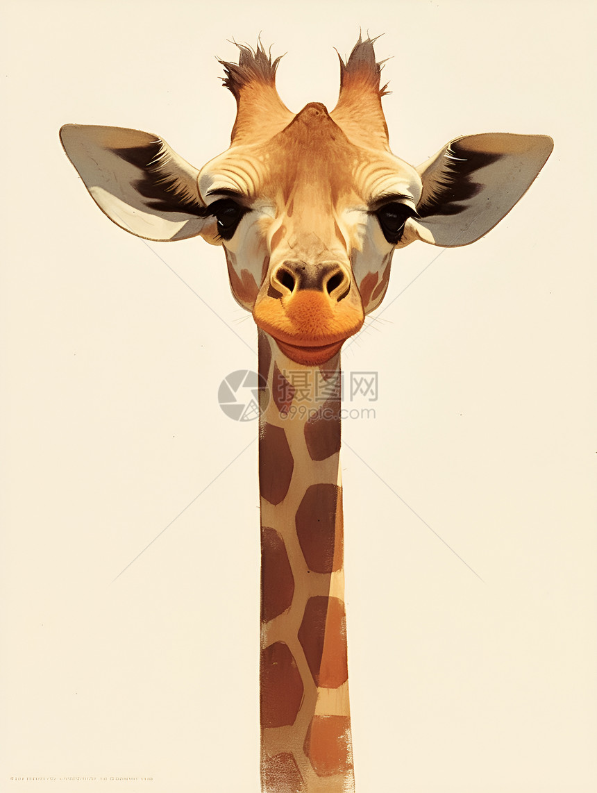 长颈鹿的头图片