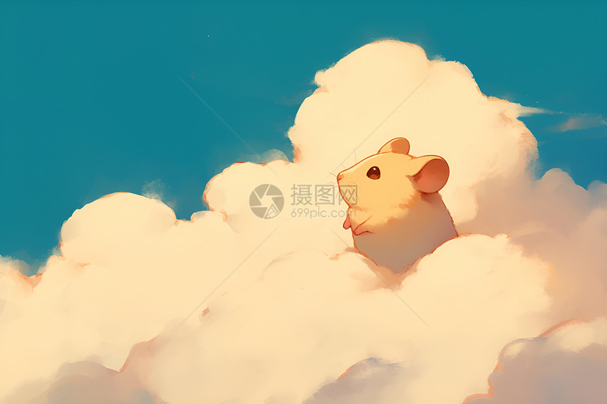 云彩中的小老鼠图片