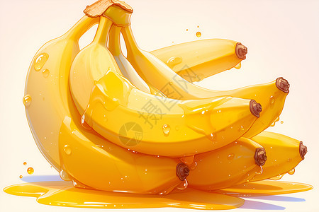 美食之都香蕉的艺术之美插画