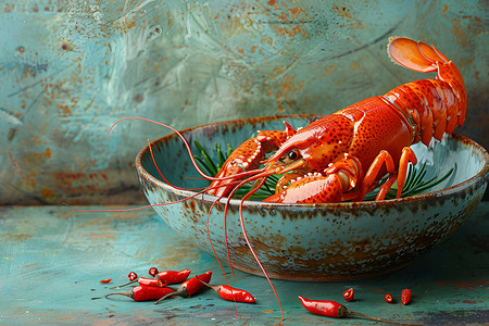 火红的龙虾火红龙虾高清图片