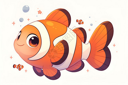 相机细节活泼可爱的小丑鱼插画插画