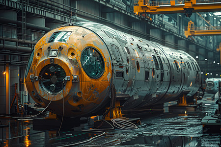 潜水器制造厂景象高清图片