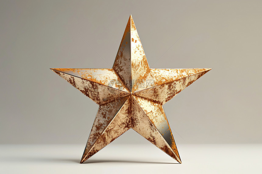 金属的五角星模型图片