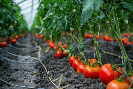 丰盛的番茄番茄温室高清图片