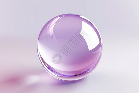 美丽的透明玻璃球高清图片
