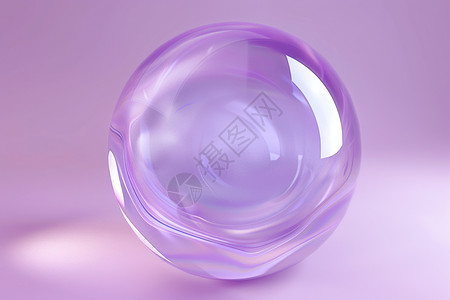 紫色玻璃球紫色质感高清图片