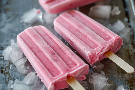 粉色冰棍美味雪糕高清图片