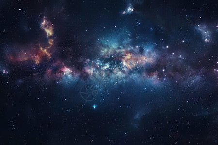 九大星系星星成群的太空背景