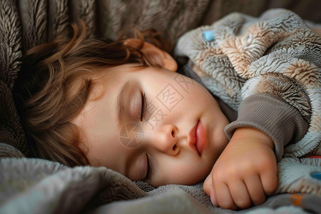 睡觉中梦中的婴儿背景
