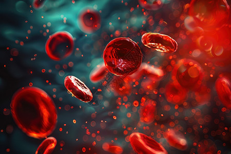 静脉识别血液中漂浮的红细胞设计图片
