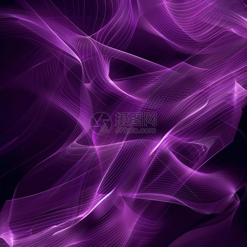 紫色背景上有波浪线图片