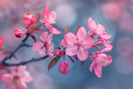 枝头的花树枝上的花朵背景