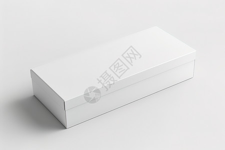 白纯白素材背景中的白盒子插画