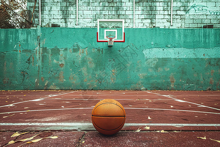 篮球场上的篮球高清图片