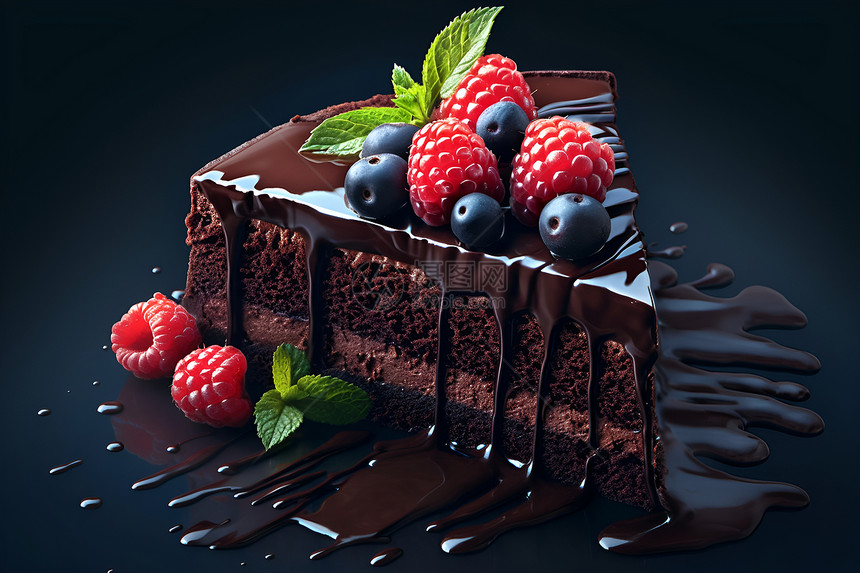 甜蜜巧克力蛋糕图片