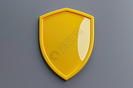 金属黄色盾牌背景图片