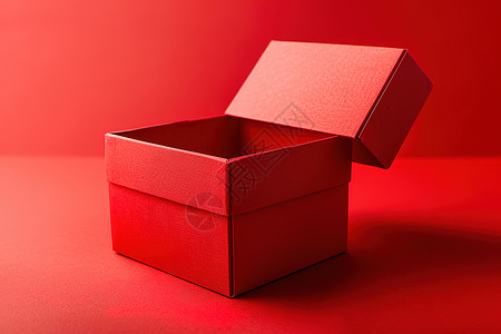 打开的红色盒子背景图片