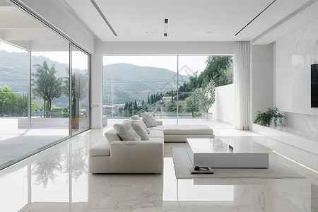 一层别墅宽敞客厅里的沙发设计图片