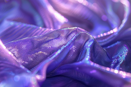 紫色布料上的褶皱背景图片