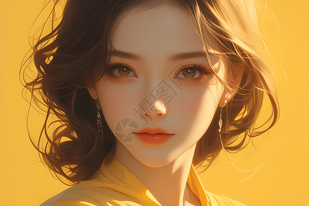 结婚首饰中国少女形象插画