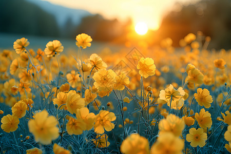 油菜心缤纷油菜花海背景