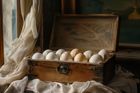 盒子里的鸡蛋高清图片