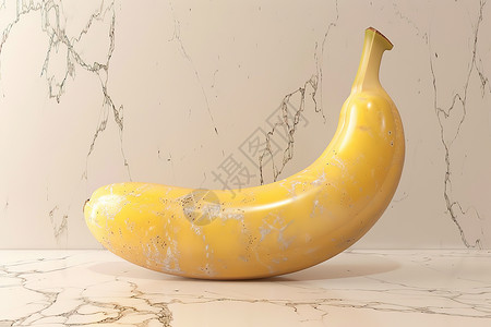 大理石台面上的香蕉高清图片