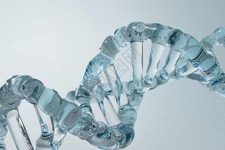 基因分子玻璃分子结构插画