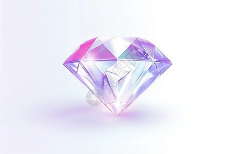 红珠宝闪耀的钻石插画