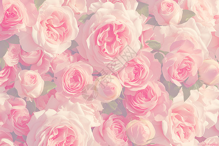 粉色玫瑰鲜花粉色玫瑰花背景插画