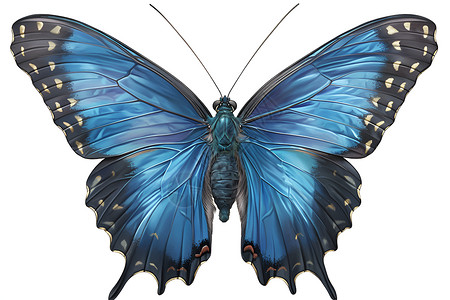 蓝色蝴蝶的细节背景图片